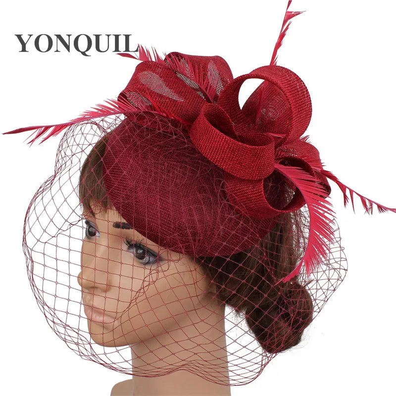 chapeau bibi avec voilette vintage