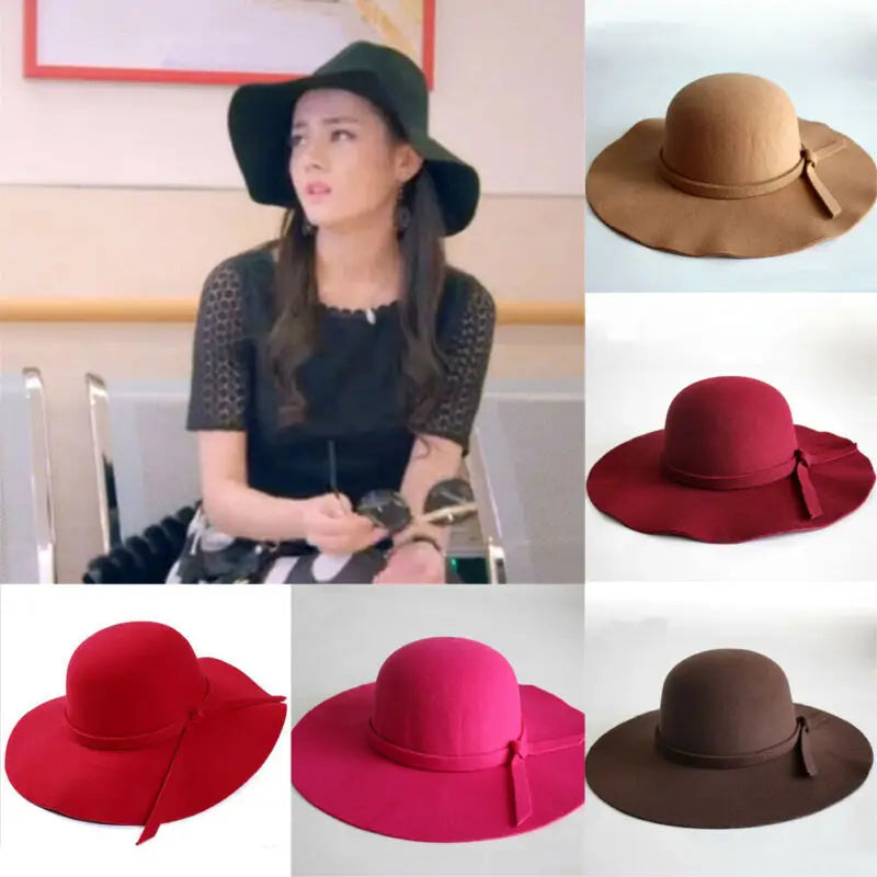 chapeau femme vintage rouge