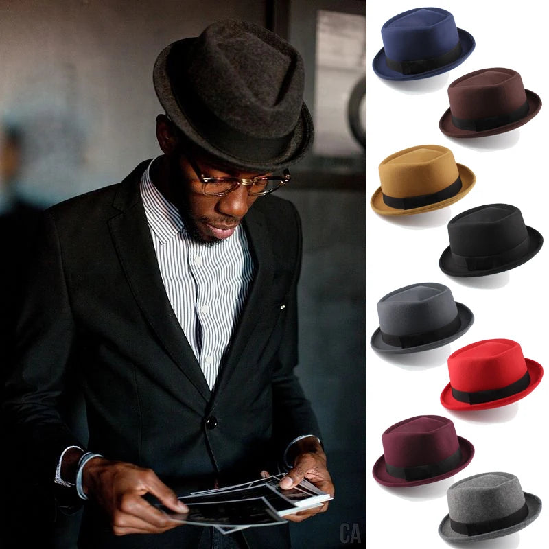 chapeau porkpie feutre vintage