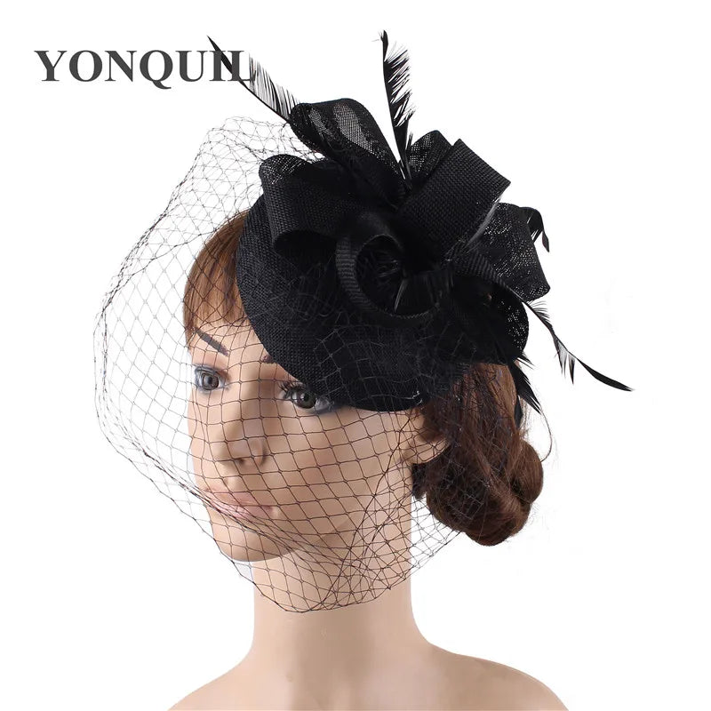 chapeau bibi avec voilette vintage