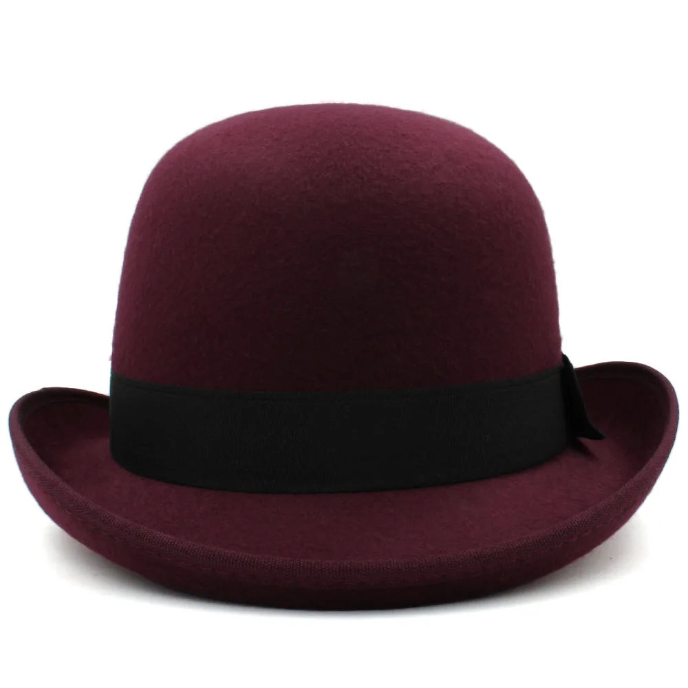 chapeau melon daim vintage
