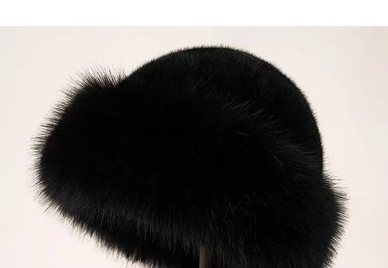 chapeau mongol en peluche vintage