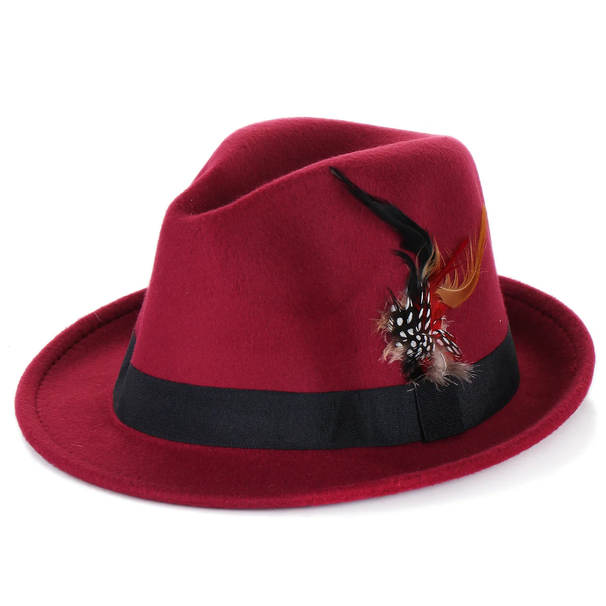 chapeau triby gris vintage brodé gangster