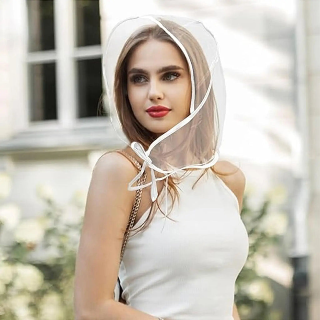 chapeau de pluie plastique vintage