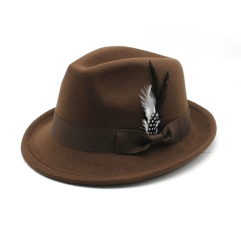 chapeau triby gris vintage brodé gangster