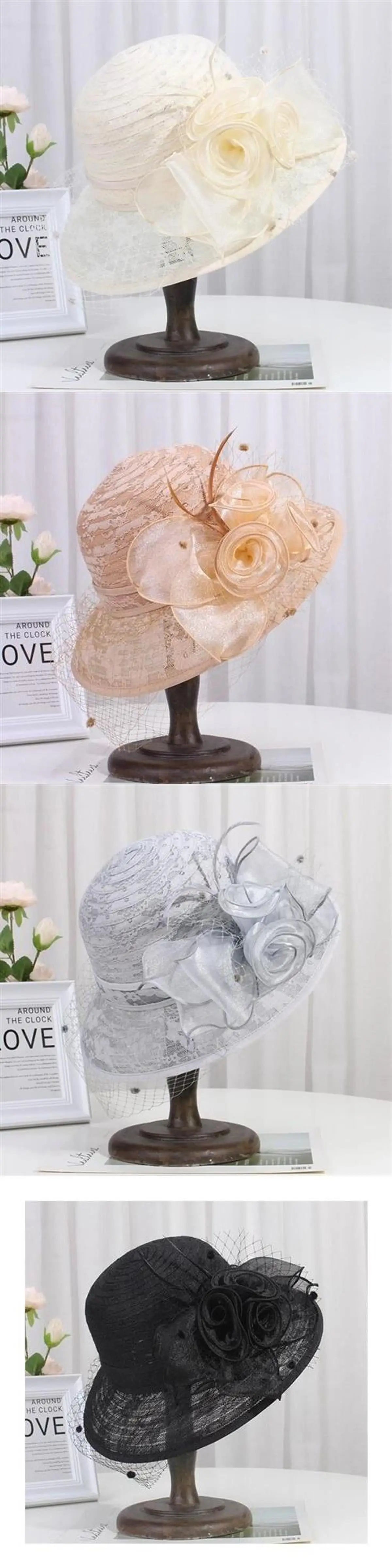 chapeau vintage fleur et voile