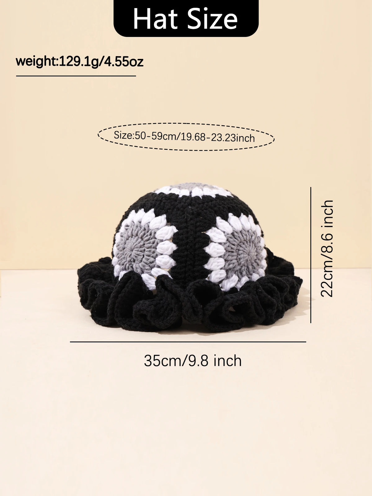 chapeau vintage pour fillette au crochet