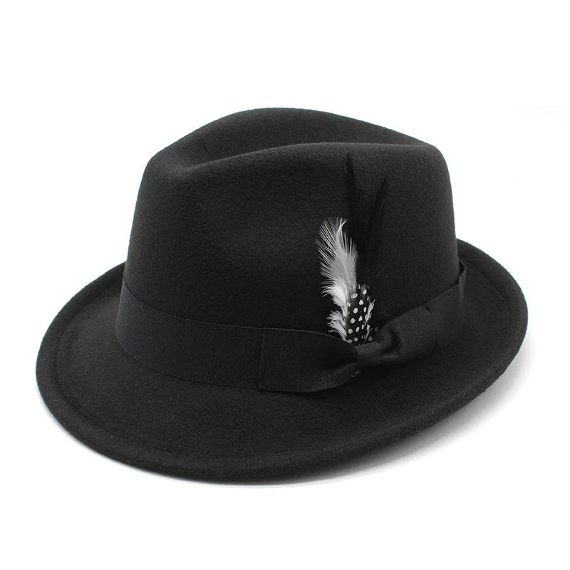 chapeau triby gris vintage brodé gangster