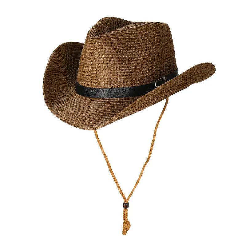 chapeau de cowboy en paille vintage