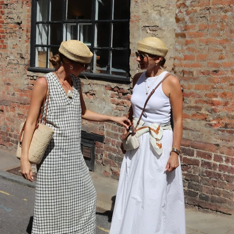 chapeau bibi en paille naturelle vintage