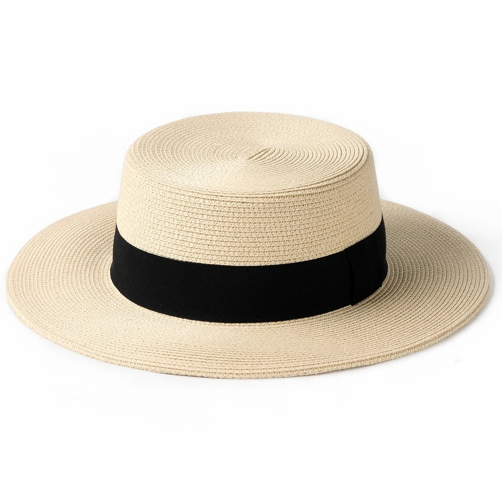 chapeau de paille beige vintage