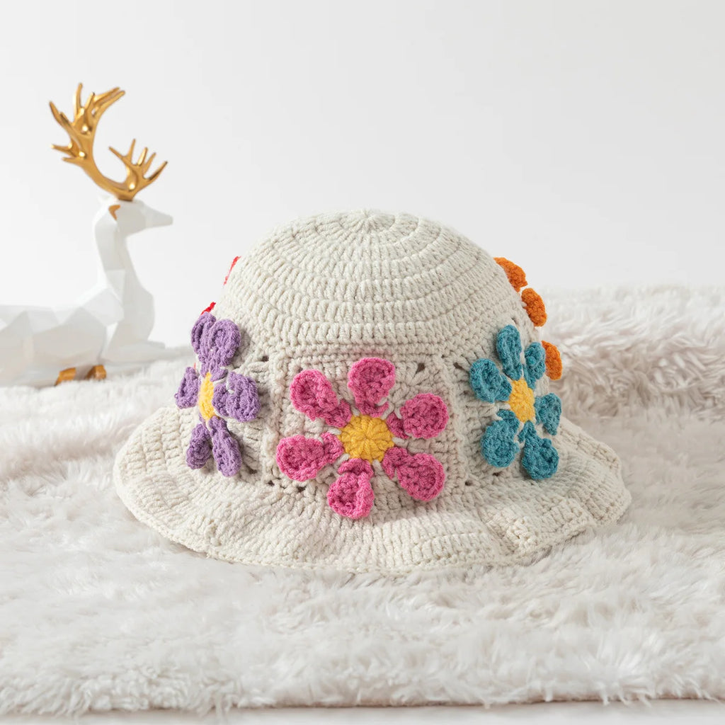 chapeau vintage à tricoter pour petite fille