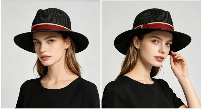 chapeau de paille large bord femme vintage