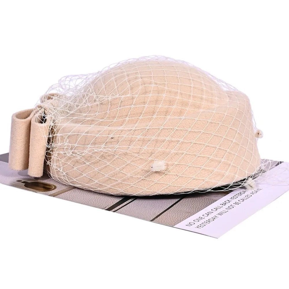 chapeau bibi feutre vintage femme vert