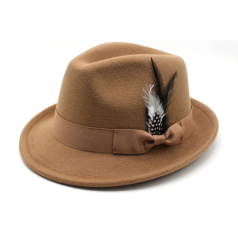 chapeau triby gris vintage brodé gangster