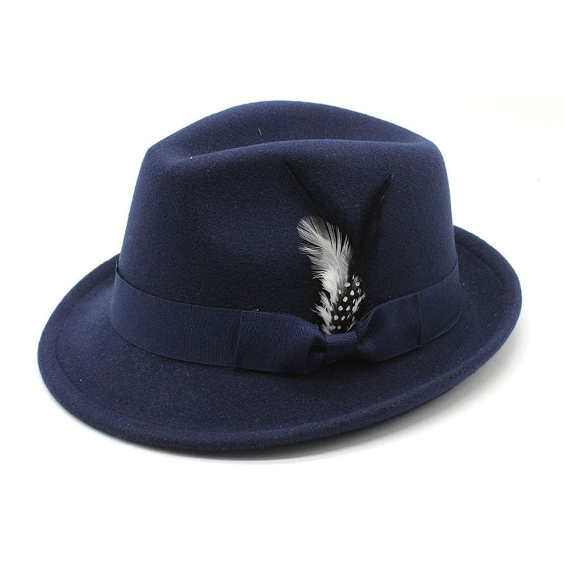 chapeau triby gris vintage brodé gangster