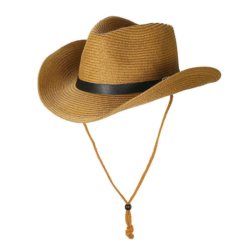 chapeau de cowboy en paille vintage
