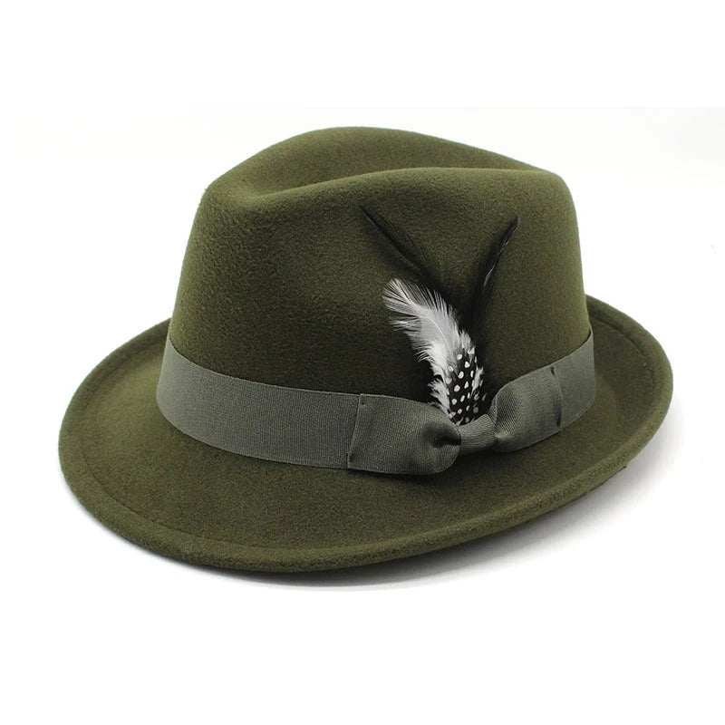 chapeau triby gris vintage brodé gangster