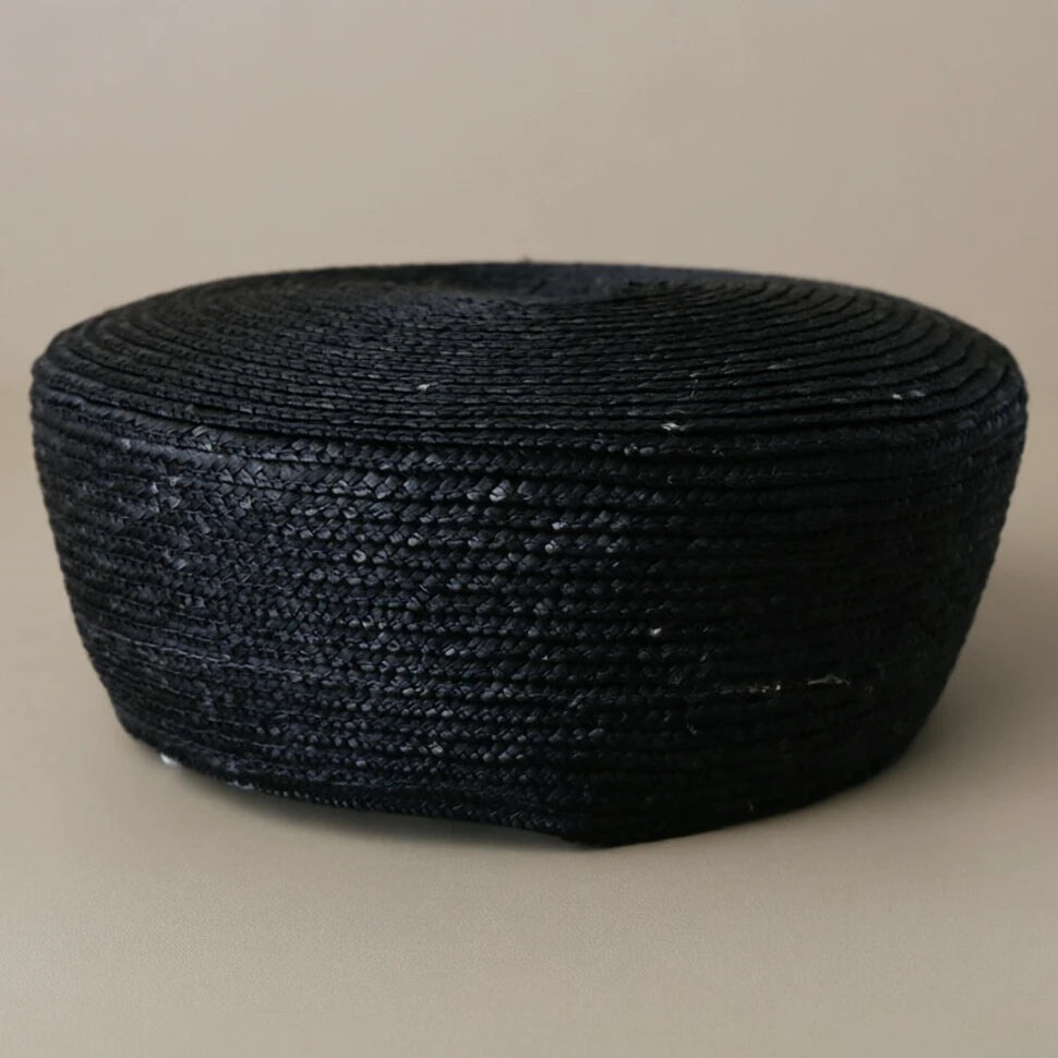 chapeau bibi en paille naturelle vintage