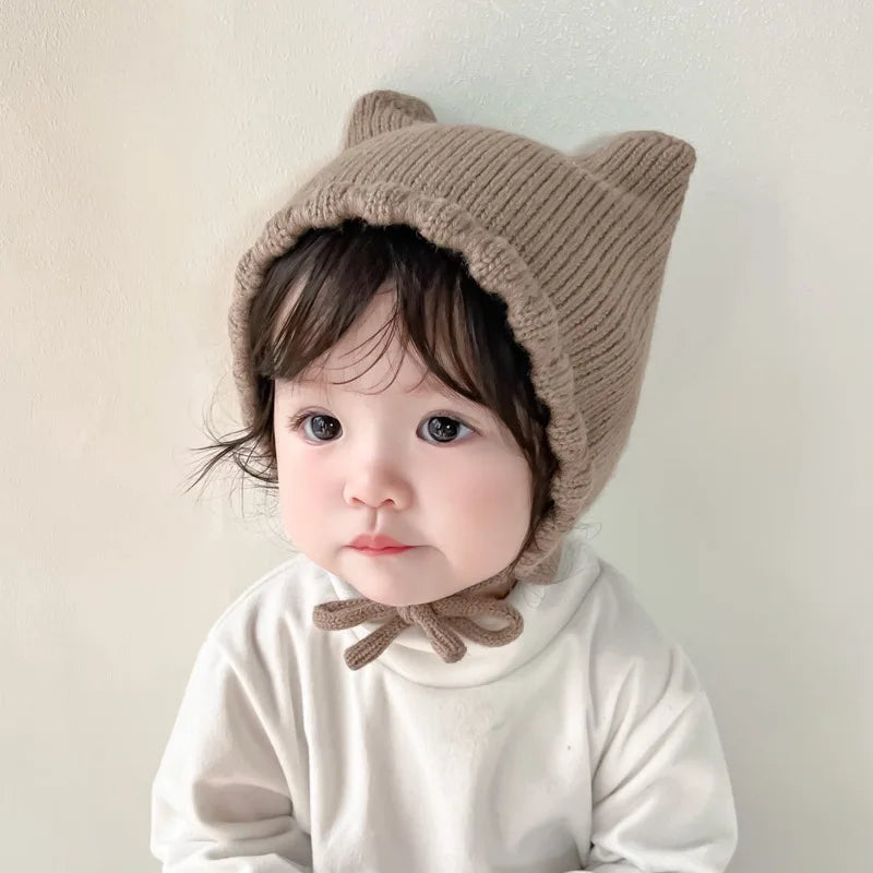 chapeau bébé vintage tricot