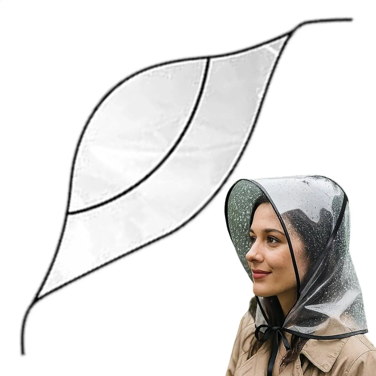 chapeau de pluie plastique vintage