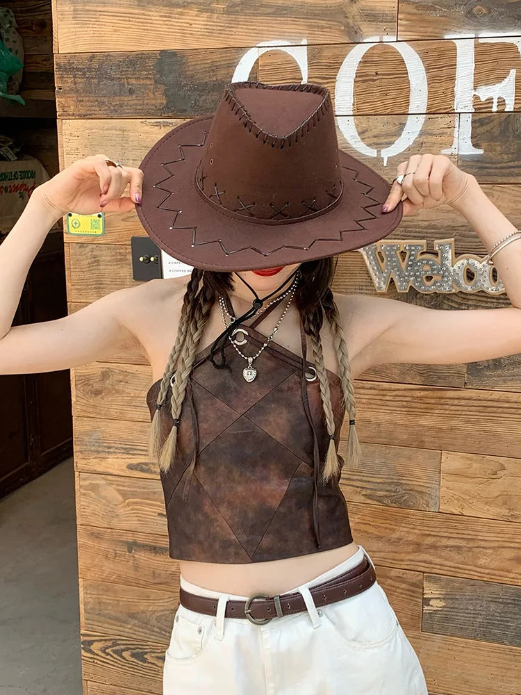 chapeau meo vintage daim