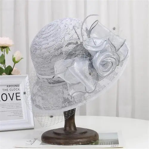 chapeau vintage fleur et voile