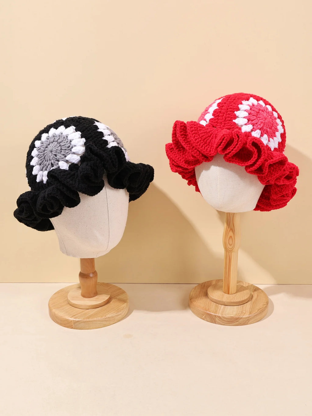 chapeau vintage pour fillette au crochet