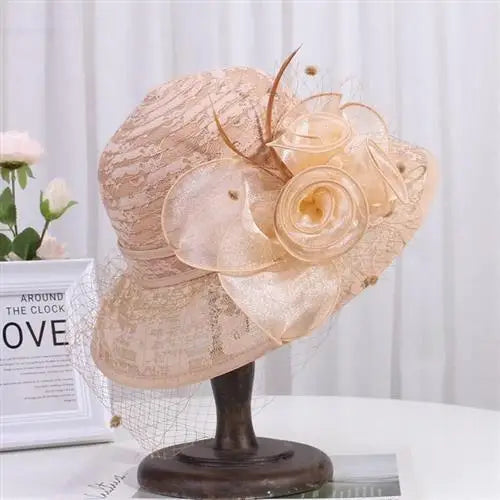 chapeau vintage fleur et voile