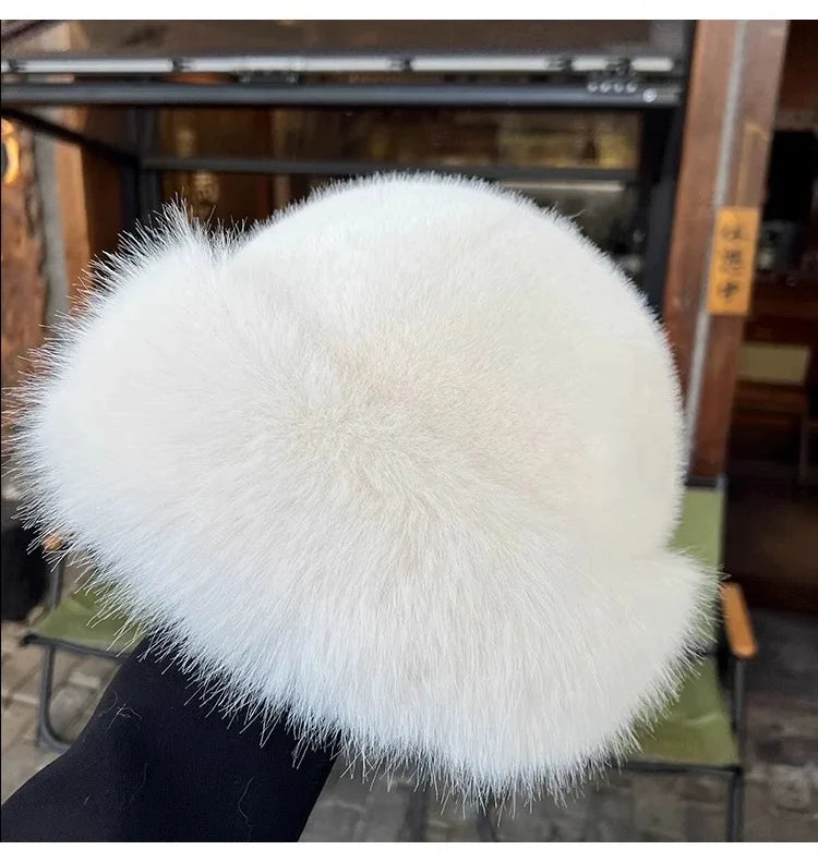 chapeau mongol en peluche vintage