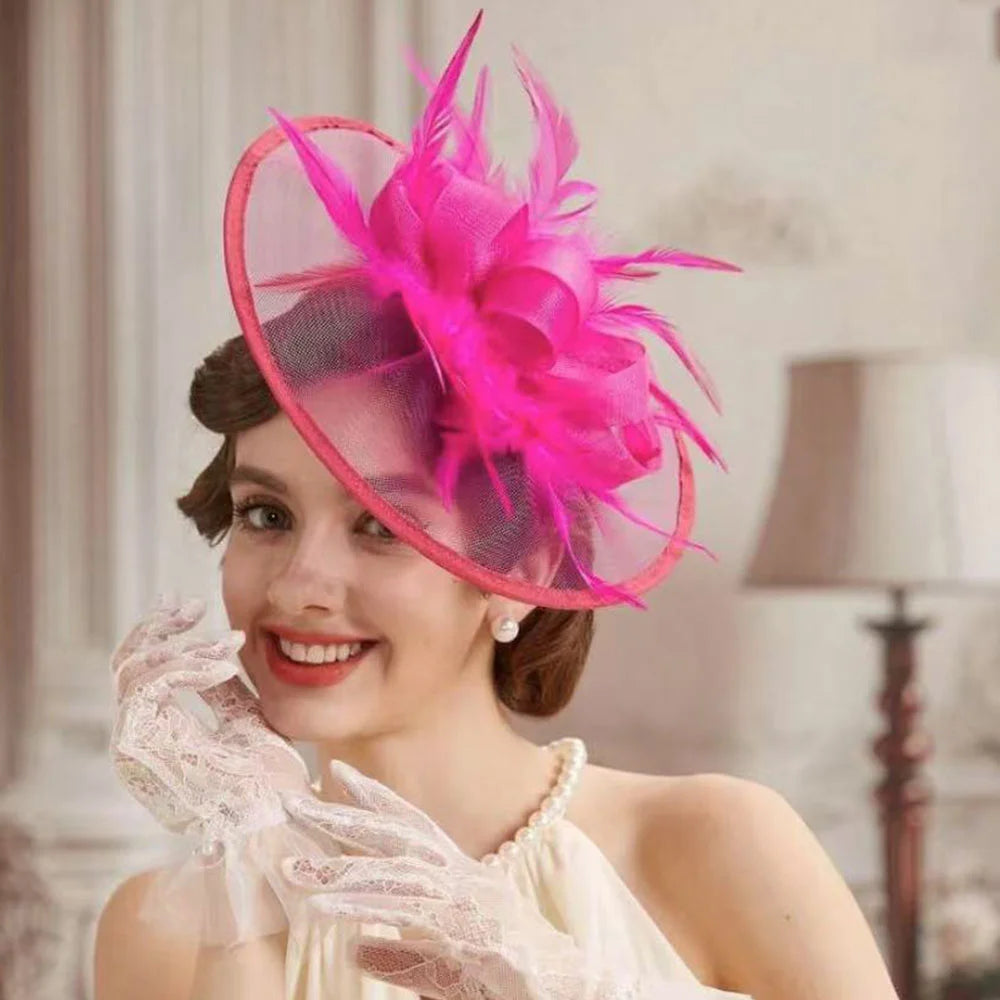 chapeau à plumes vintage