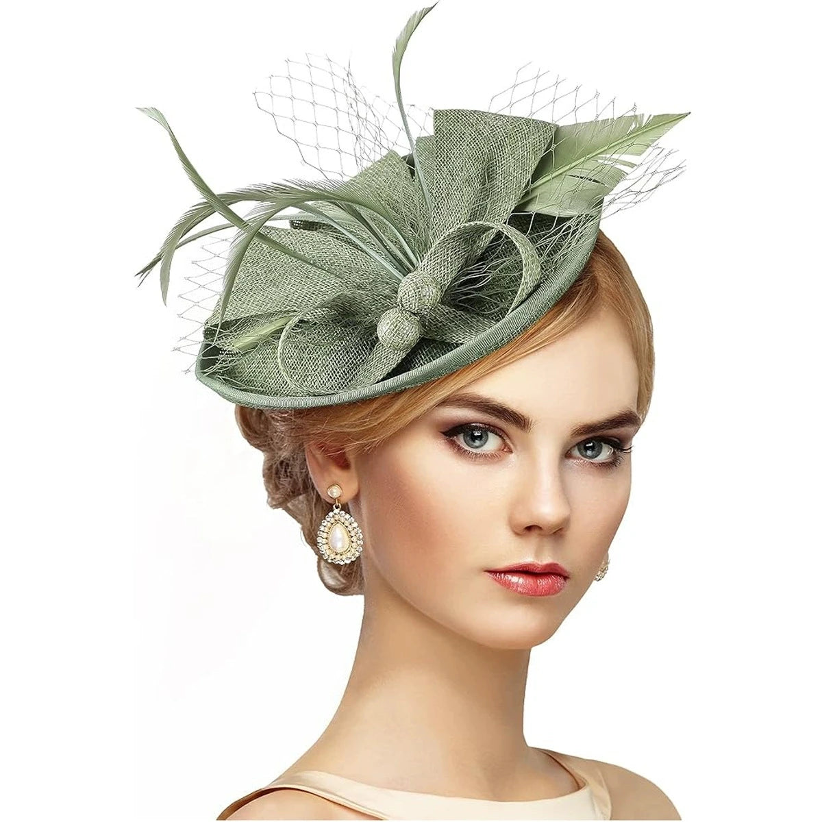 chapeau bib autrichien vintage femme vert
