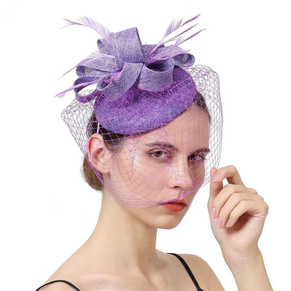 chapeau bibi avec voilette vintage