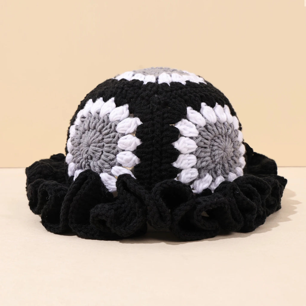 chapeau vintage pour fillette au crochet