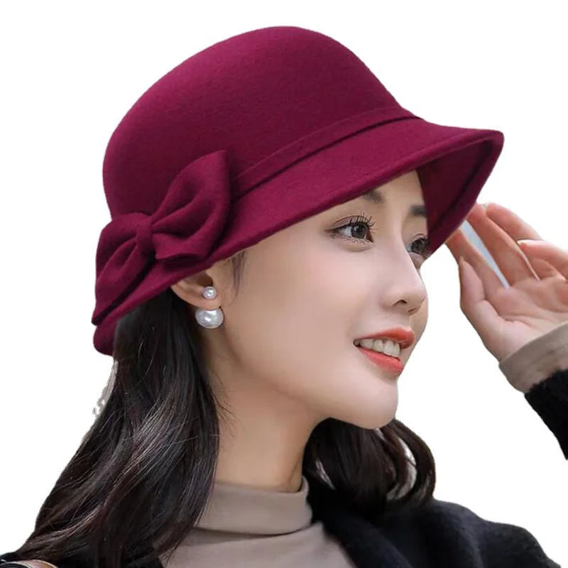 chapeau femme vintage rouge
