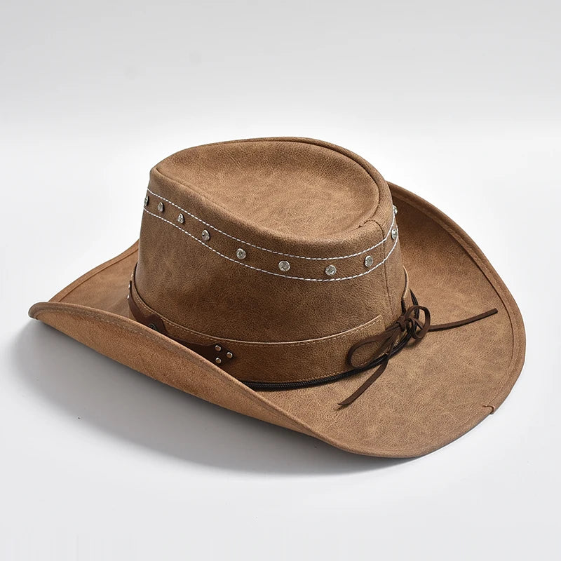 chapeau cuir vintage