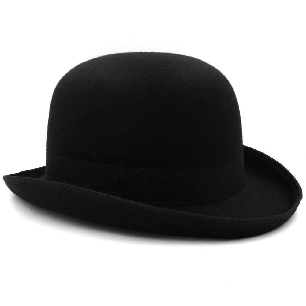 chapeau melon daim vintage