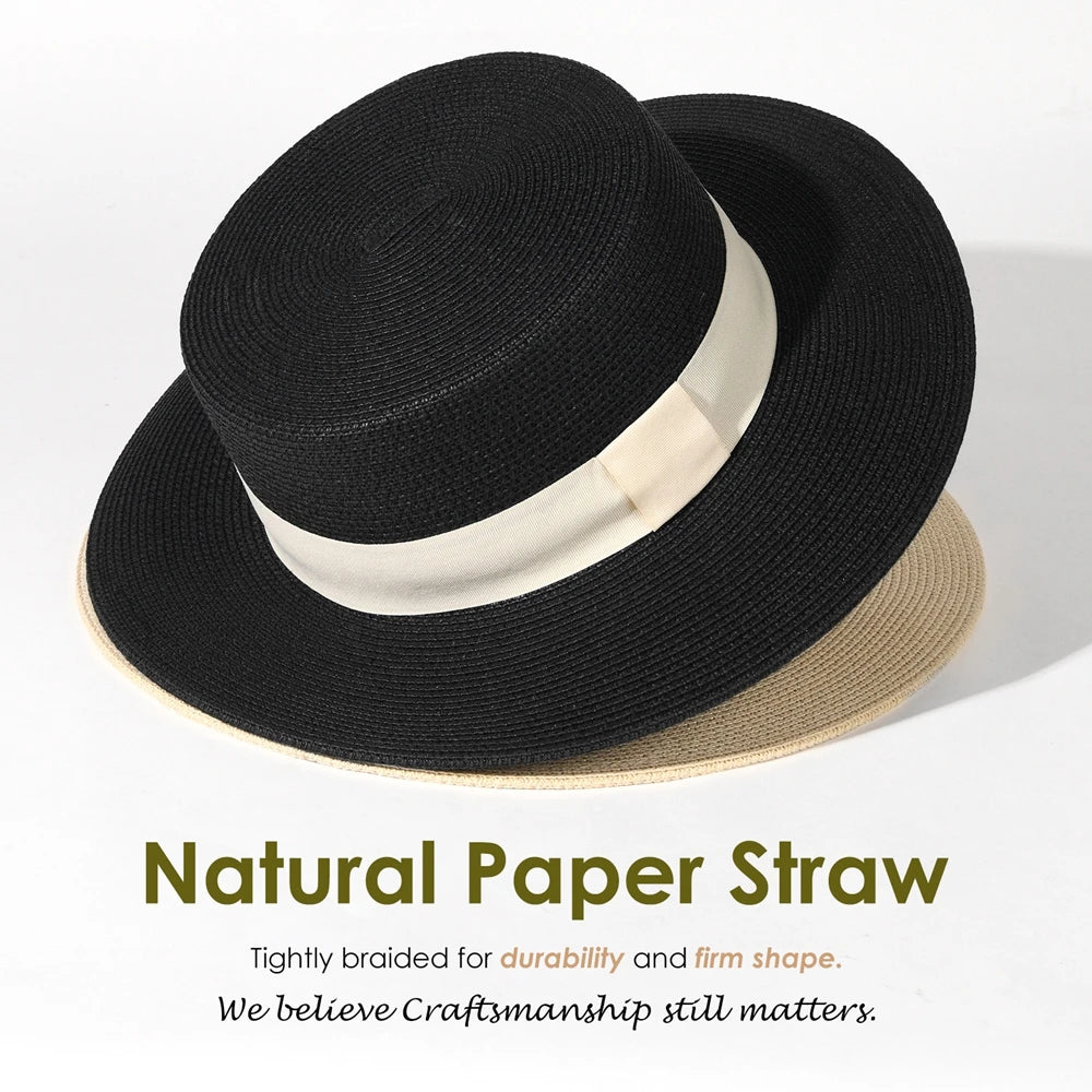 chapeau de paille beige vintage