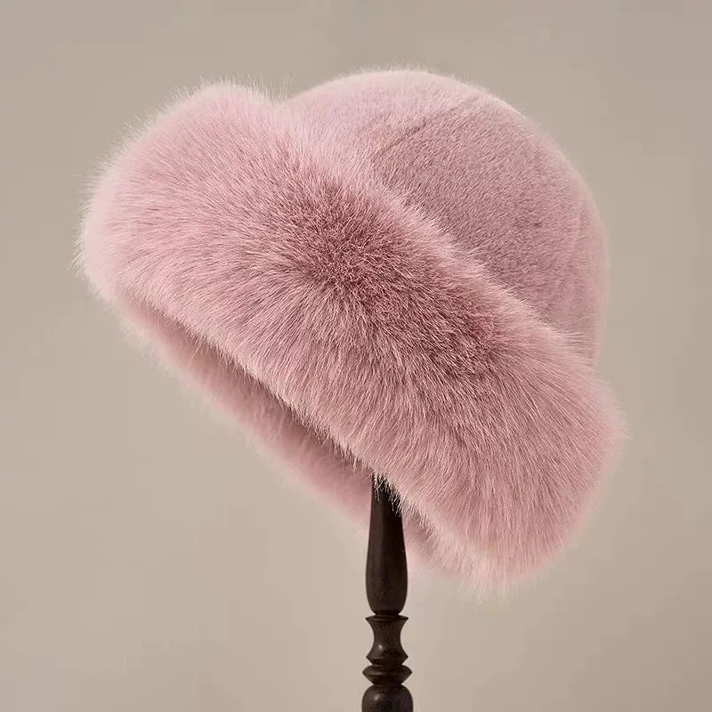 chapeau mongol en peluche vintage