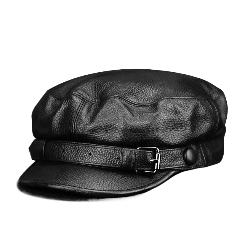 chapeau en cuir de vachette vintage