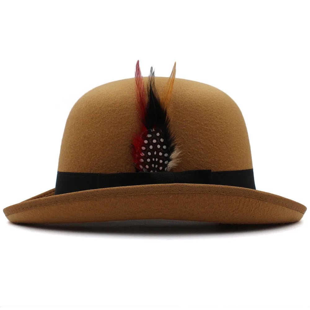 chapeau melon daim vintage