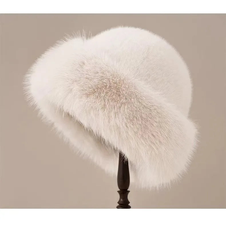 chapeau mongol en peluche vintage