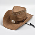 chapeau cuir vintage