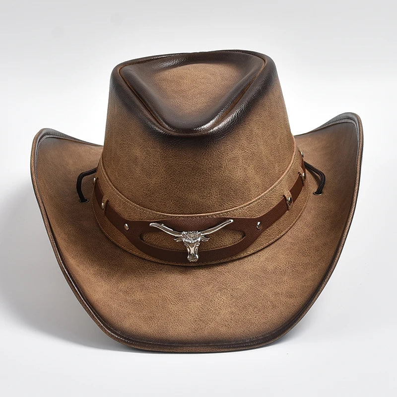 chapeau cuir vintage