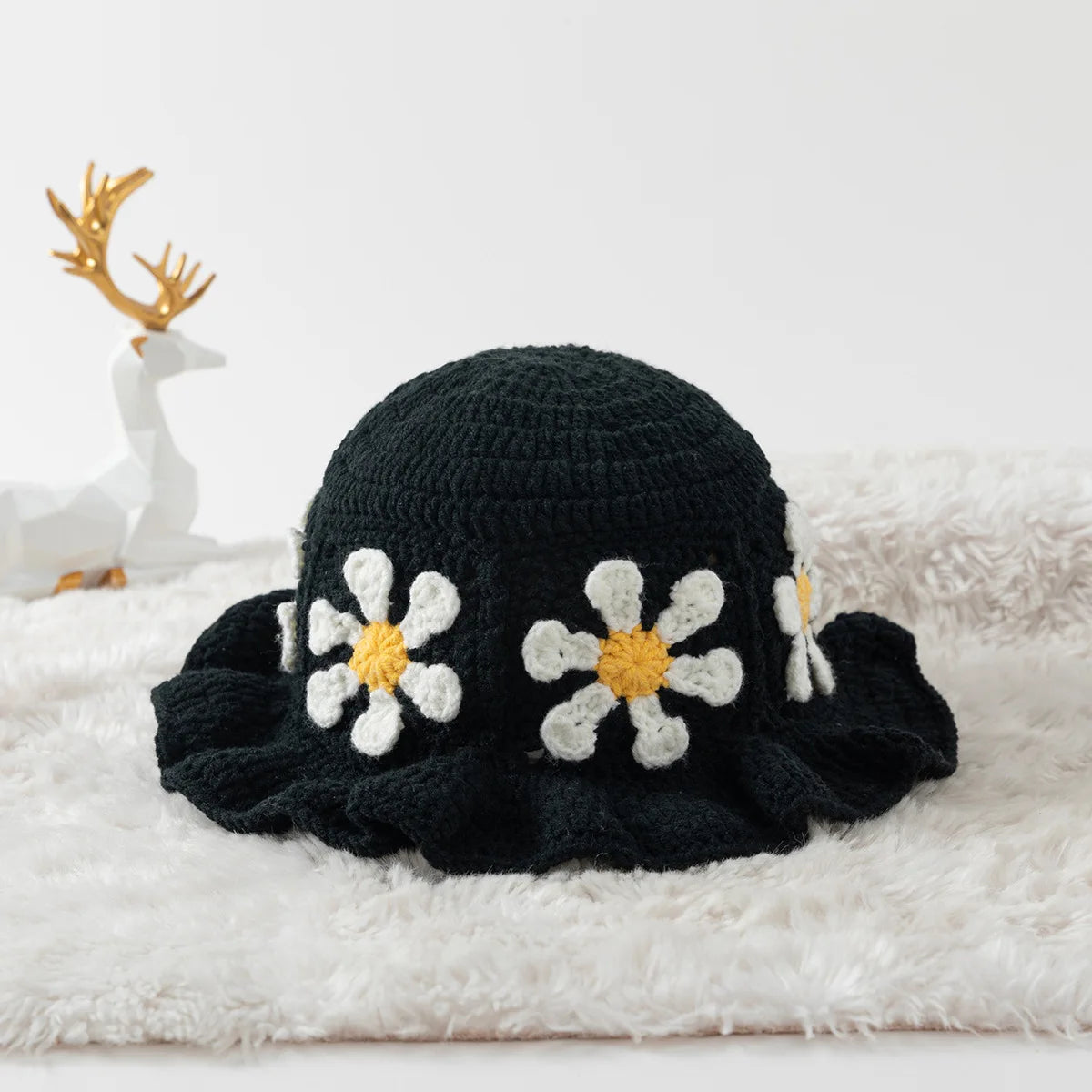 chapeau vintage à tricoter pour petite fille