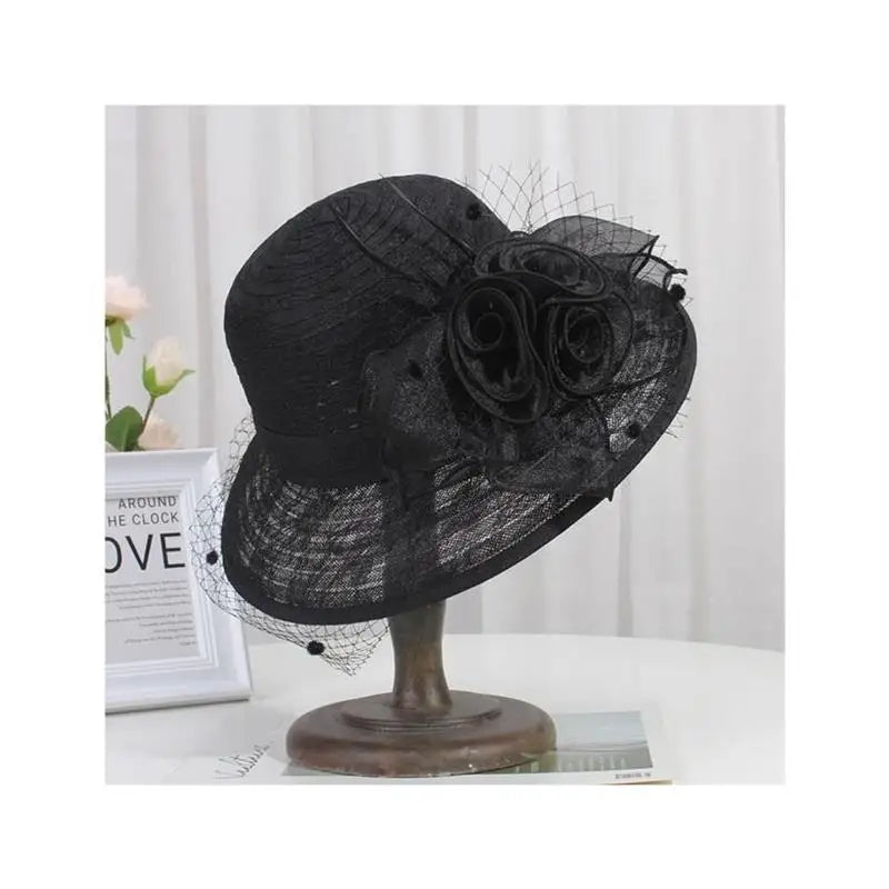 chapeau vintage fleur et voile