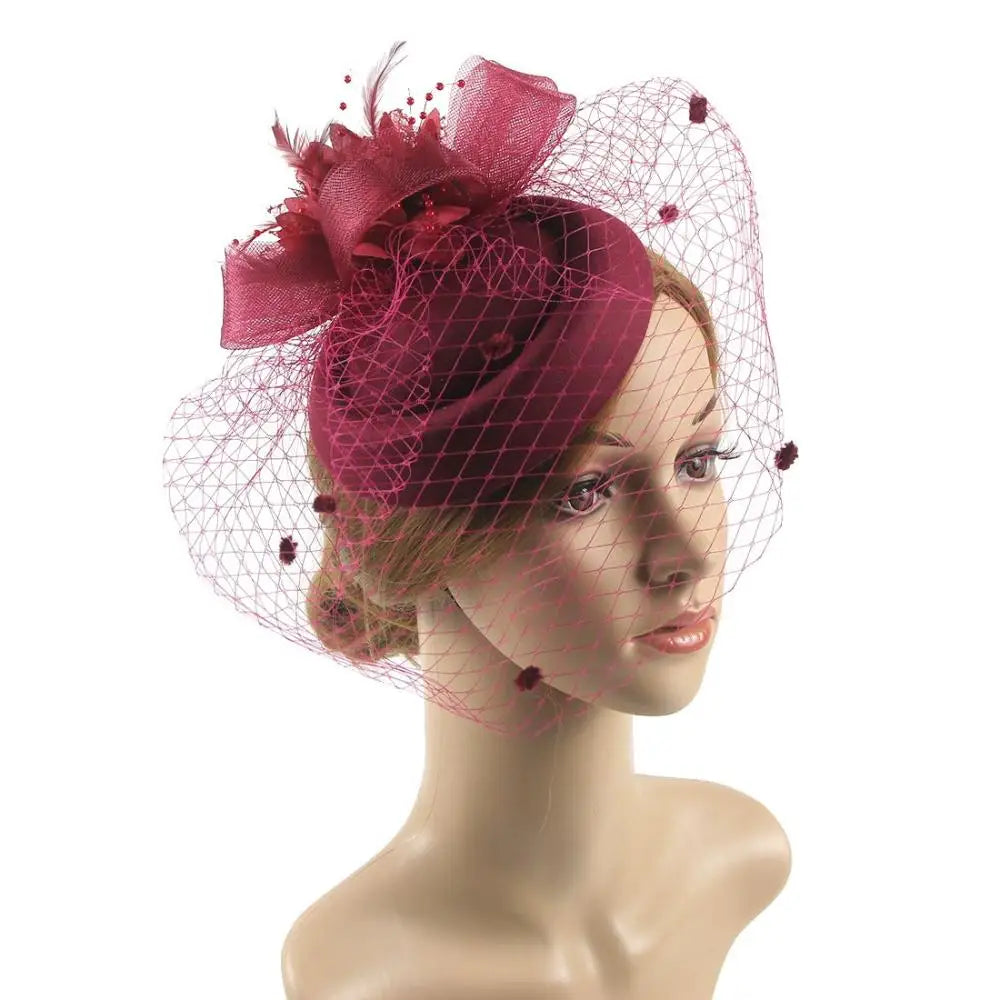 chapeau pin up vintage bleu marine