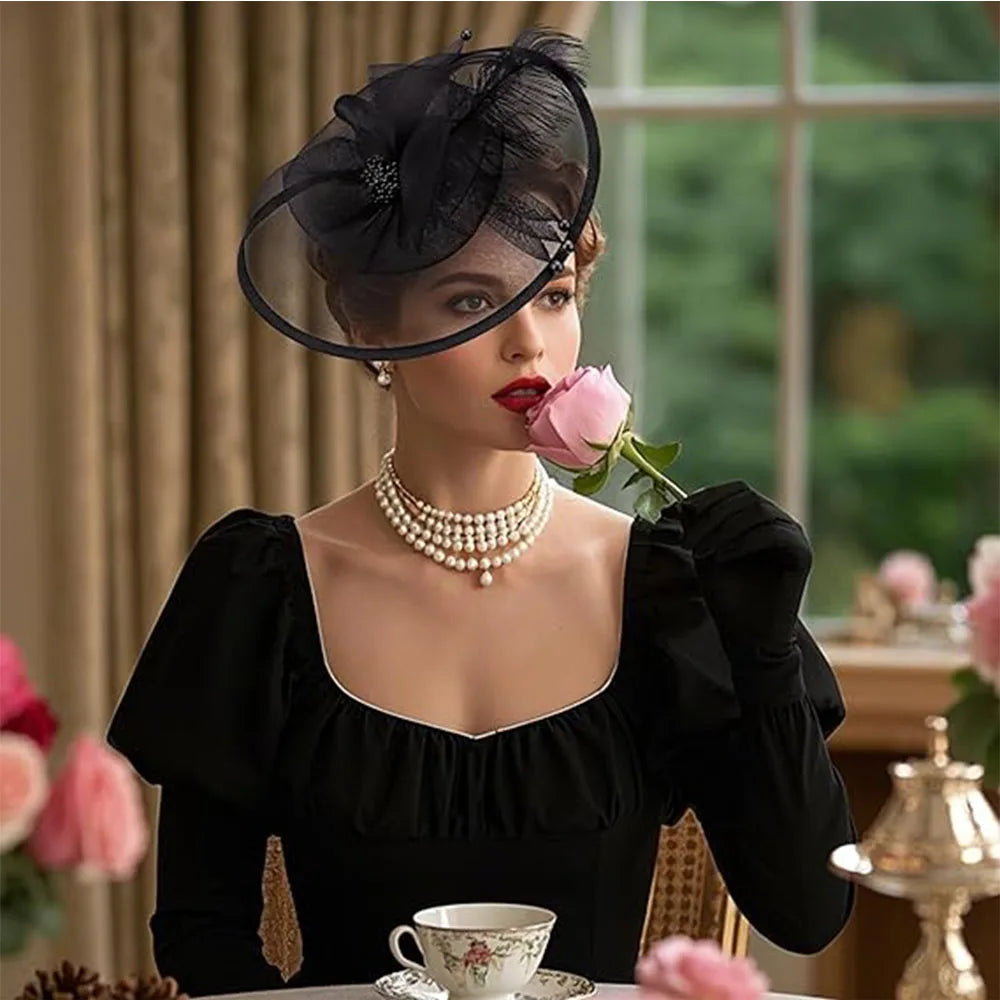 chapeau voilette année 50