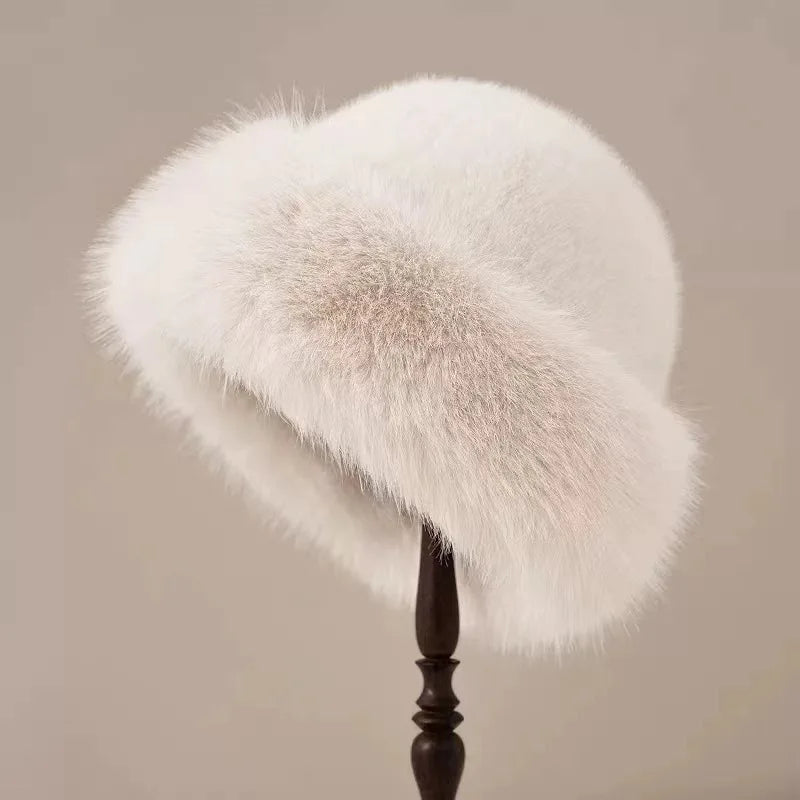chapeau mongol en peluche vintage
