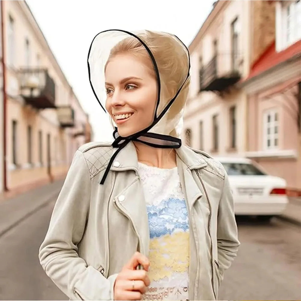 chapeau de pluie plastique vintage